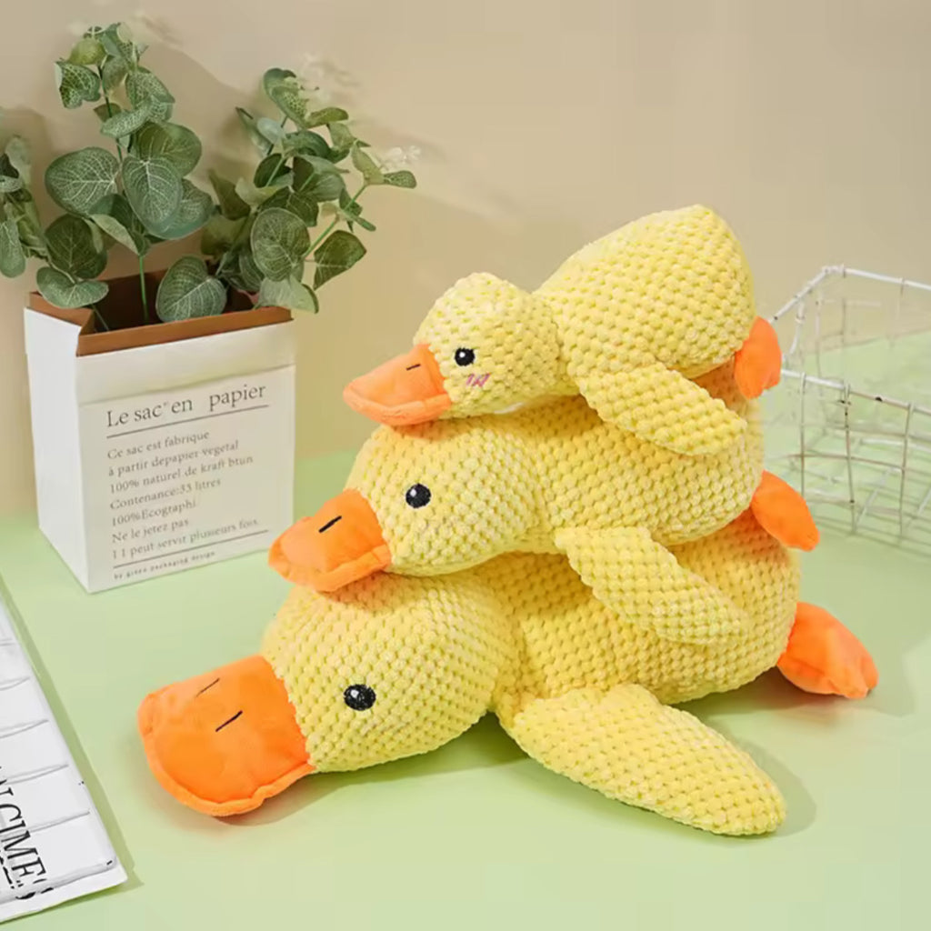 Plush Sleeping Duck Dog Toy
