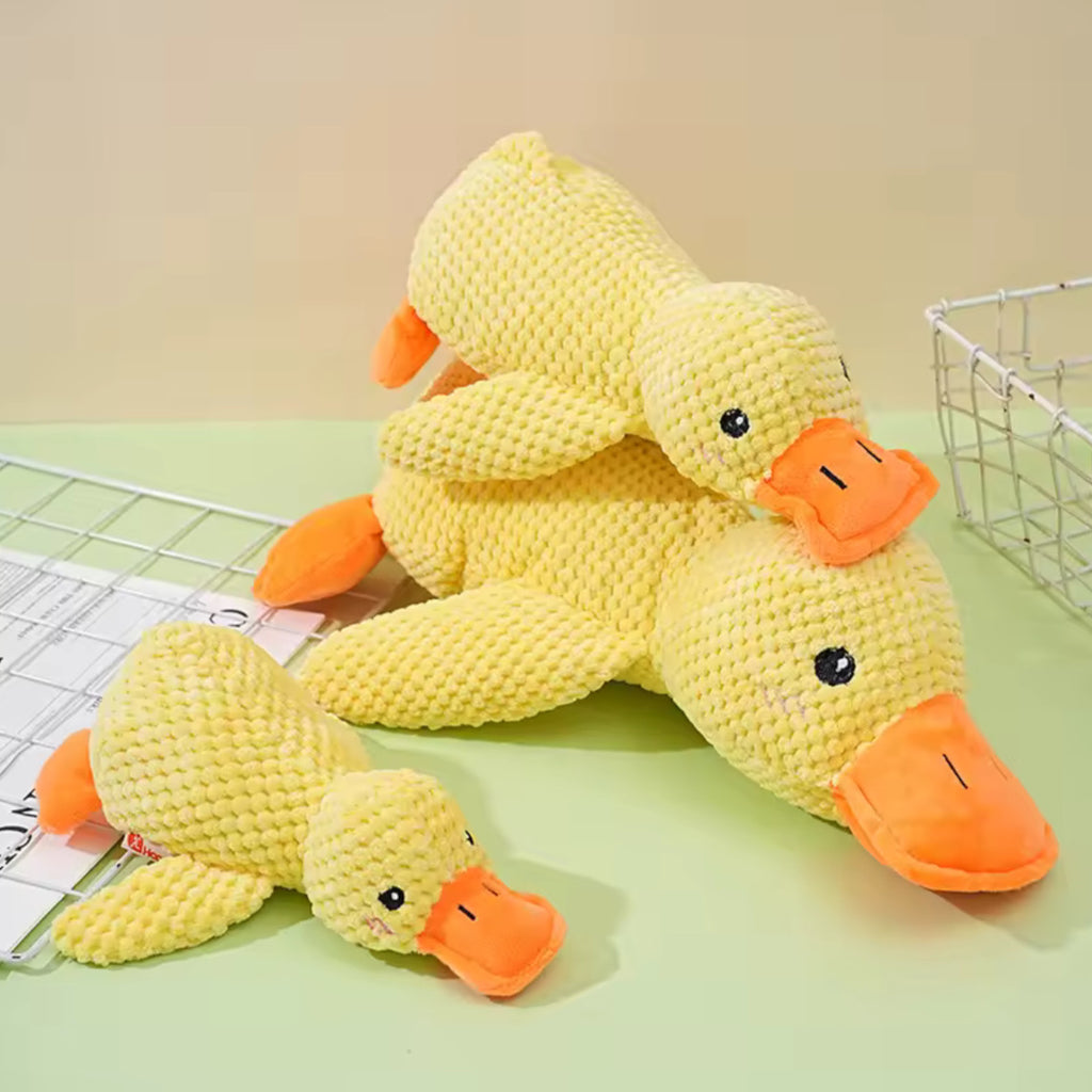 Plush Sleeping Duck Dog Toy
