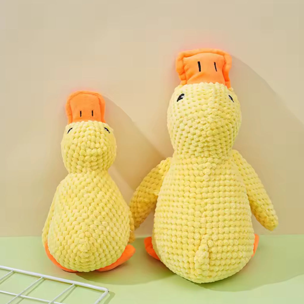 Plush Sleeping Duck Dog Toy