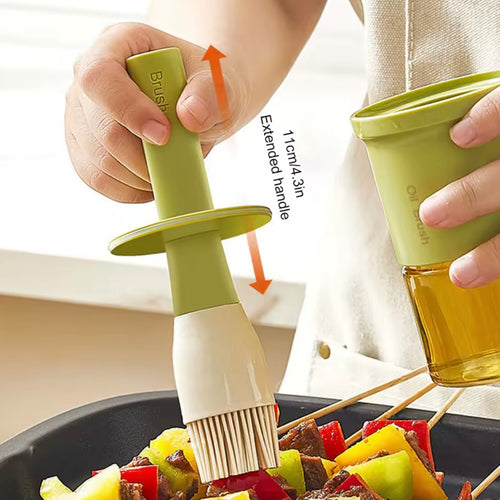 2-in-1 Oil & Sauce Dispenser Bottle with Brush