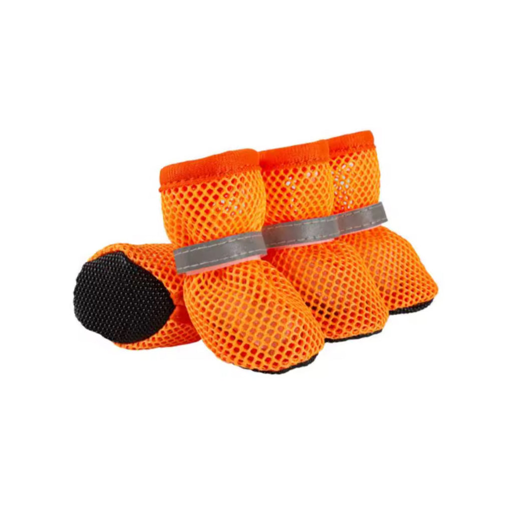 Fashion Breathable Dog Mesh Shoes (4-Piece Set)